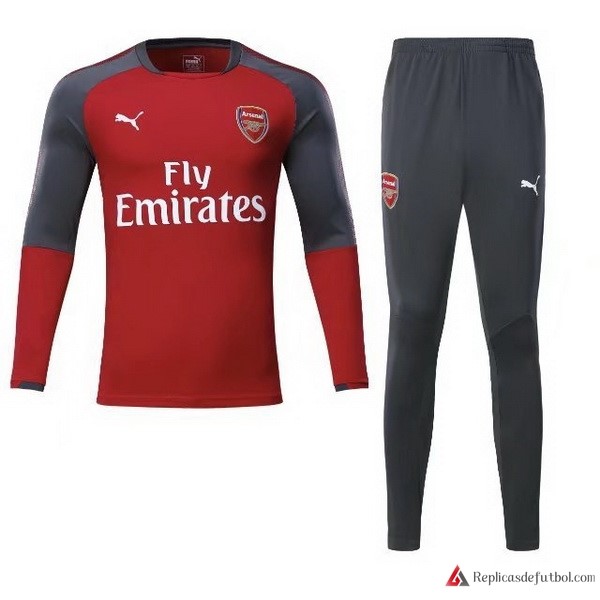 Chandal Arsenal Niño 2017-2018 Rojo Gris Marino